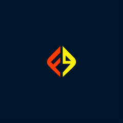 Letter FE logo icon template design in Vector illustration