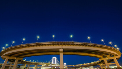 Obraz premium 【東京都】レインボーブリッジとループ橋【2020】