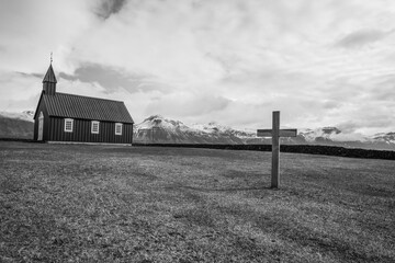 A very old Icelandic church in a very remote part of Iceland