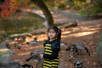 little girl on the park 