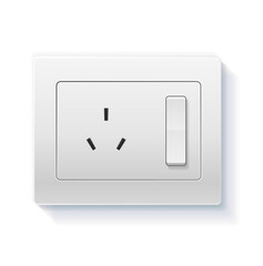 Realistic Detailed 3d Uk Socket Power. Vector