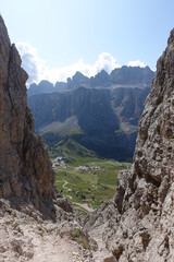 The Sass Pordoi, the Terrace of the Dolomites in South Tyrol, Italy