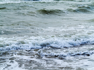 Relaxing seascape with wide horizon of the sky and the sea