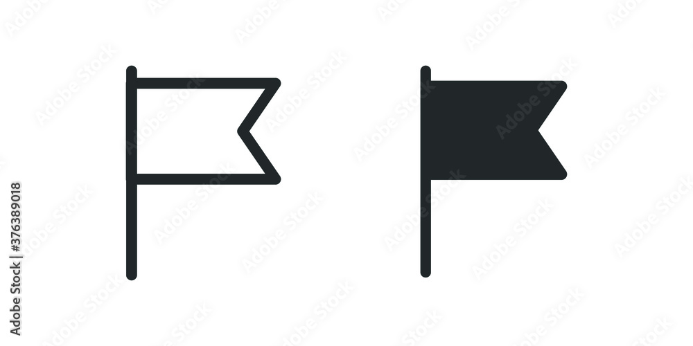 Poster vector of flag icon. navigation symbol isolated for web and mobile app on white background