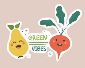 Ecology colorful sticker. Trendy slogan to save the planet. Eco friendly tools, zero waste concept, environmental protection, save wild nature and other. Flat Vector Illustration