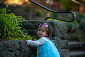 little princes girl playing in the park