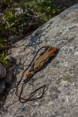 Folk musical instrument jew's harp on the stone
One of the most important traditional instruments of the Yakuts, used by shamans in the past