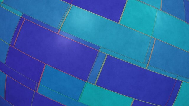 abstrakte, geometrische Formen in Bewegung / farbige 3D Videos