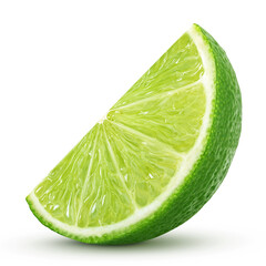 slice of lime isolated on white background - 376391073