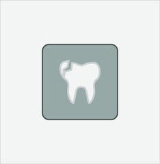 simple icon of tooth, for dentists