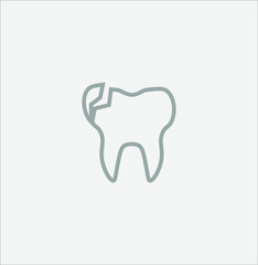 simple icon of tooth, for dentists