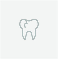 simple icon of tooth, for dentists