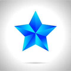 Abstract star background. Overlying star shapes in blue New year Christmas