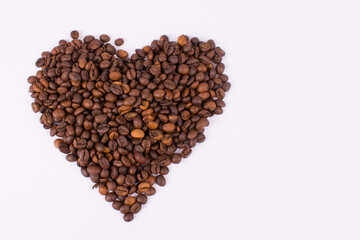heart of coffee beans
