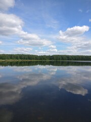 clouds over the lake