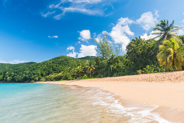 Pearl Beach in Guadeloupe in Caribbean