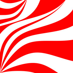 Obraz premium red and white wave background design vector illustration. Flag in wave effect vector