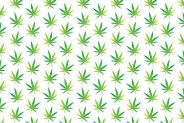 Marijuana pattern. Vector Green marijuana pattern. 