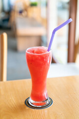 watermelon blend smoothie glass