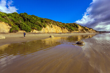 The large spherical boulder