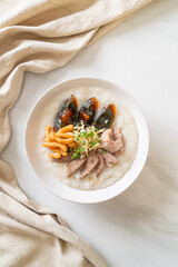 Pork Congee or Porridge with Pork