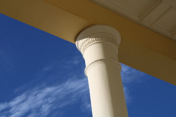 detail of a column blue sky