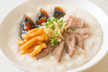 Pork Congee or Porridge with Pork