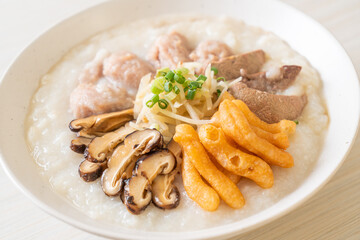 Pork Congee or Porridge with Pork