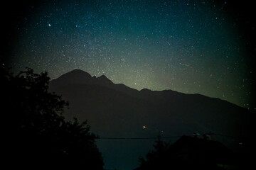 Nightscape over Austrian alps