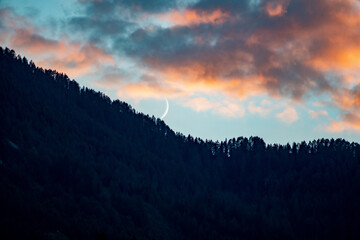 Nightscape over Austrian alps