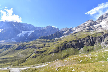 Fototapeta na wymiar Panorama of the Matterhorn, seen from Plan Maison