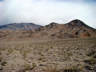 Death Valley National Park Desert Landscape Roads Clouds