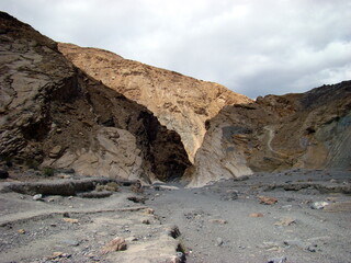 Fototapeta na wymiar Death Valley National Park Desert Landscape Roads Clouds