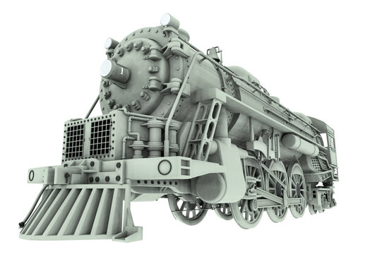 Alte Dampflokomotive, Freisteller