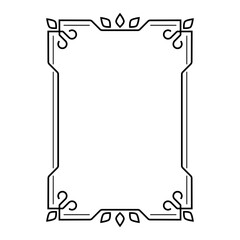 Frame and border for decoration with vintage ornament. Vector illustration.