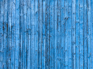 Texture of blue wooden planks