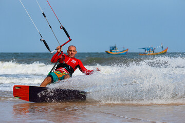 Kitesurfer In Action