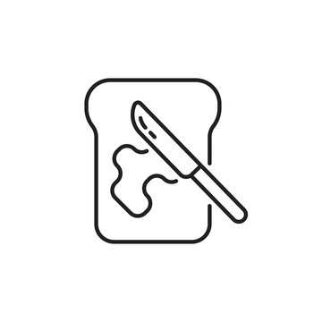recommend clip art: black thin line bread with butter
