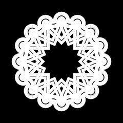 Design monochrome snowflake decorative element