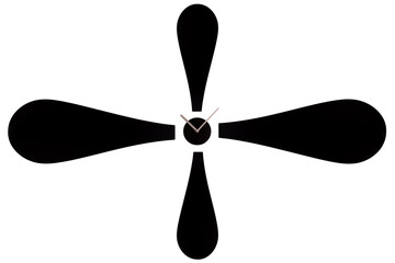 Stylized clock exclamation mark with space for branding, events, advertising. Isolated on various color backgrounds.