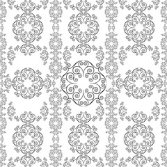 Decorative seamless pattern in vintage gothic style vector with ornamental elements