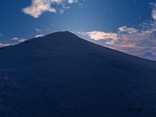 Beautiful mountainous landscape at sunrise