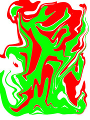 light green and red abstract watercolor luxury pattern fluid liquid light color on white.