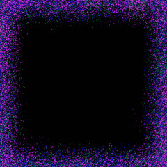 Purple dots of picture frame with copy space. The frame is made of several points combined. Drawing the color into the border.abstract background.Blank space for text