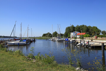 Fototapeta na wymiar The marina of Puddemin, island Rügen - Baltic Sea - Germany