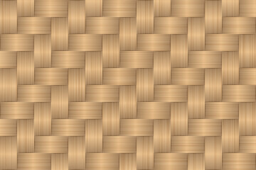 Wood plank bamboo brown texture background. 
Retro woven wood pattern background.