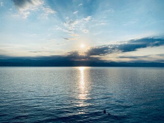 sunset over the sea