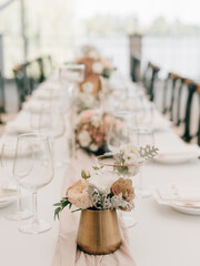 wedding reception table setting