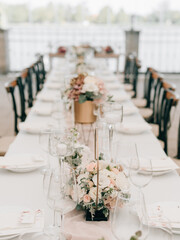 wedding reception table setting