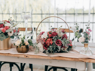 wedding reception table setting